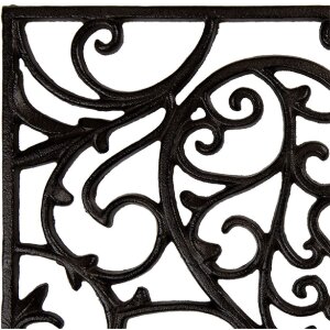 Clayre & Eef 5Y1290 Türmatte Eisen 59x39x2 cm Drausen Braun