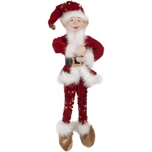 Clayre & Eef 66336 Dekoration Elfe 17x12x52 cm Rot...