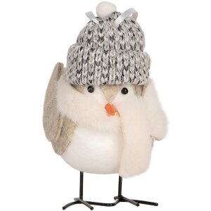 Clayre & Eef 66340 Decorațiune Pasăre 11x7x12 cm Alb