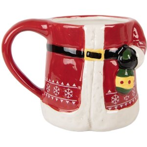 Sticlă termică Clayre & Eef 6CEMU0196, 450 ml, roșu și alb