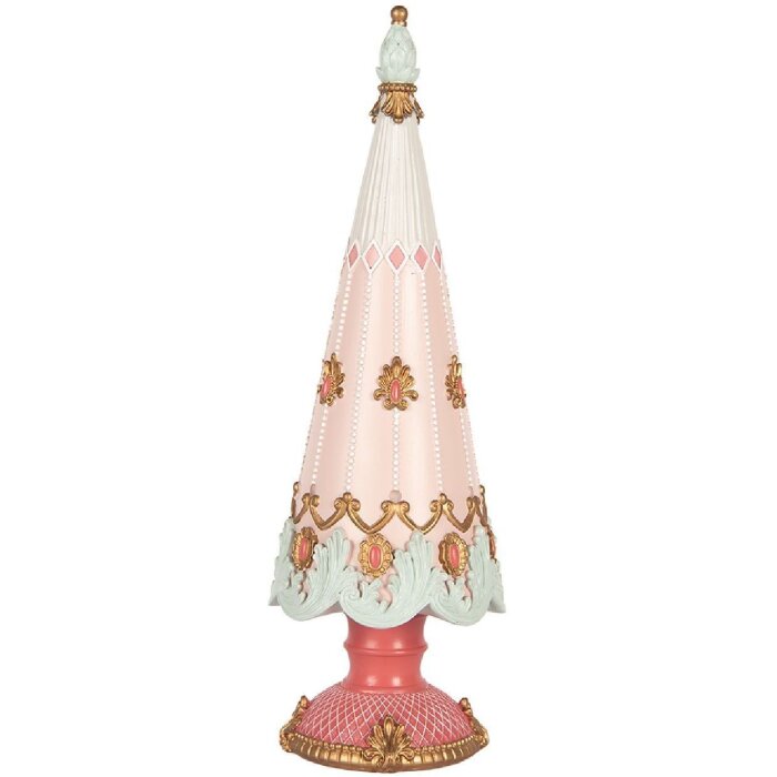 Clayre & Eef 6PR5399 Dekoration Weihnachtsbaum Ø 10x30 cm Rosa