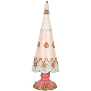 Clayre & Eef 6PR5399 Dekoration Weihnachtsbaum Ø 10x30 cm Rosa