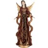 Figură decorativă de angel Clayre & Eef, 22x15x46 cm, roșu și auriu