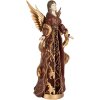 Figură decorativă de angel Clayre & Eef, 22x15x46 cm, roșu și auriu