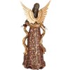 Figură decorativă de angel Clayre & Eef, 22x15x46 cm, roșu și auriu
