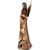 Figură decorativă de angel Clayre & Eef, 22x15x46 cm, roșu și auriu