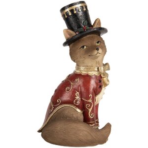 Clayre & Eef 6PR5637 Dekoration Fuchs 9x8x17 cm Braun Rot