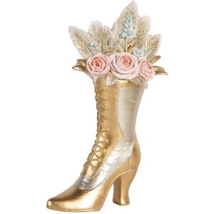 Pantof decorativ auriu Clayre & Eef 6PR5638, 14x7x22 cm