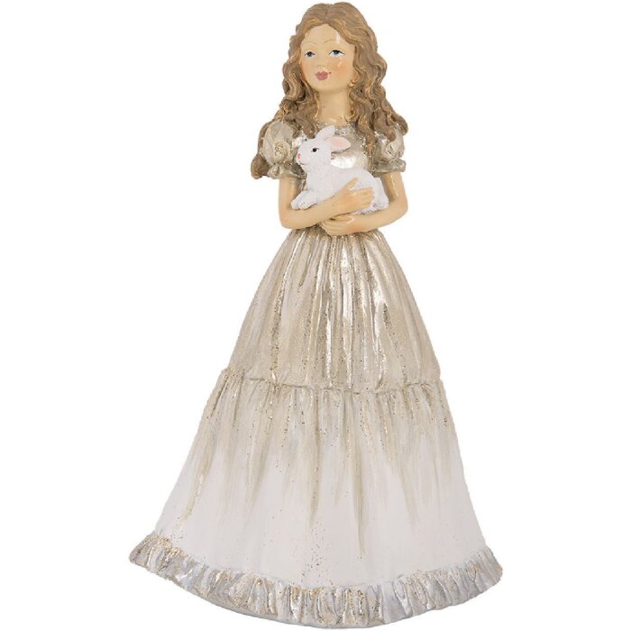 Decorativă copil bej cu accente argintii 14x11x22 cm - Clayre & Eef