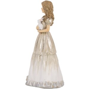 Decorativă copil bej cu accente argintii 14x11x22 cm - Clayre & Eef