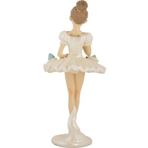 Clayre & Eef 6PR5643 Dekoration Ballerina Ø 10x24 cm Weiß Beige
