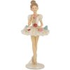 Clayre & Eef 6PR5643 Dekoration Ballerina Ø 10x24 cm Weiß Beige