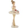 Clayre & Eef 6PR5643 Dekoration Ballerina Ø 10x24 cm Weiß Beige