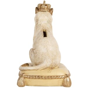 Clayre & Eef 6PR5644 Spardose Katze Beige 13x13x20 cm