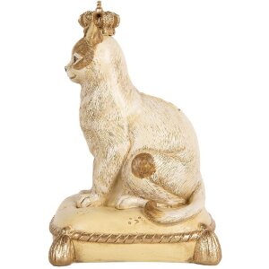 Clayre & Eef 6PR5644 Spardose Katze Beige 13x13x20 cm