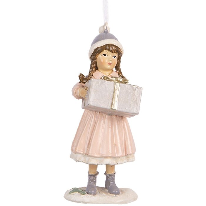 Decorativ hârtie copil roz Clayre & Eef 5x5x11 cm