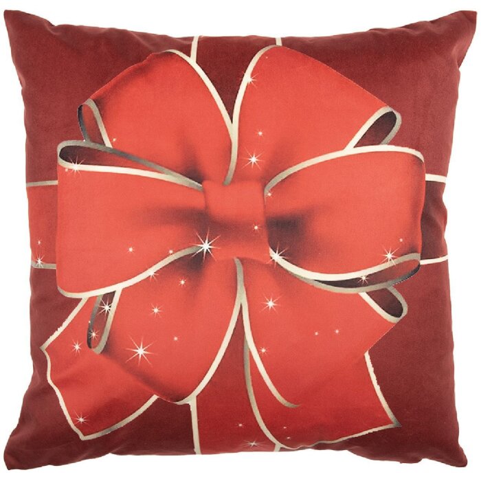 Husa decorativă pernă 45x45 cm Roșie Auriu Clayre & Eef