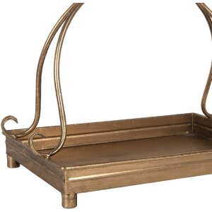 Clayre & Eef 66284 Dekorativer Schale 2er Set 43x26x41 / 34x21x30 cm Goldfarben