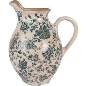 Cană decorative Clayre & Eef 21x16x24 cm, bej-verde