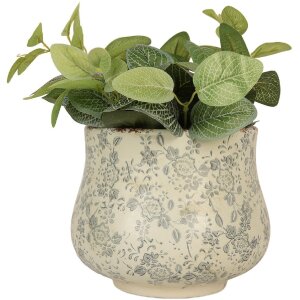 Clayre & Eef 6CE2240L Blumentopf Ø 21x17 cm Beige-Grün