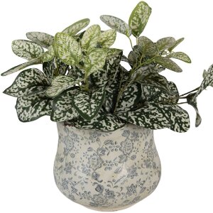 Clayre & Eef 6CE2240M Blumentopf Ø 18x15 cm Grün Grau