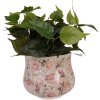 Pod floral Clayre & Eef Ø 21x17 cm, ceramică, bej roz