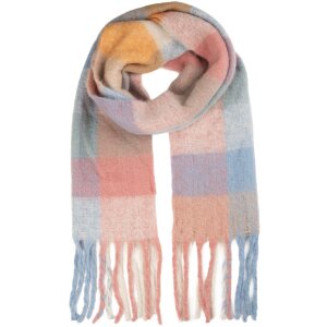 Juleeze JZSC0856P Schal 38x200 cm rosa und blau