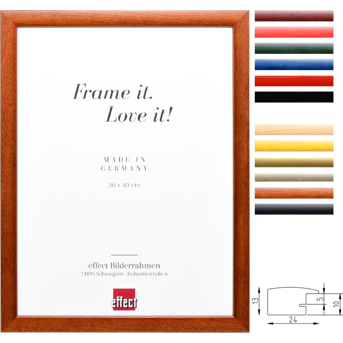 Ramă foto din lemn masiv Effect Profil 43 – medie, multe culori