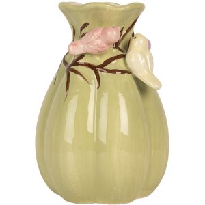 Clayre & Eef 6CE2313 Vase Ø 14x21 cm Grün und Rosa