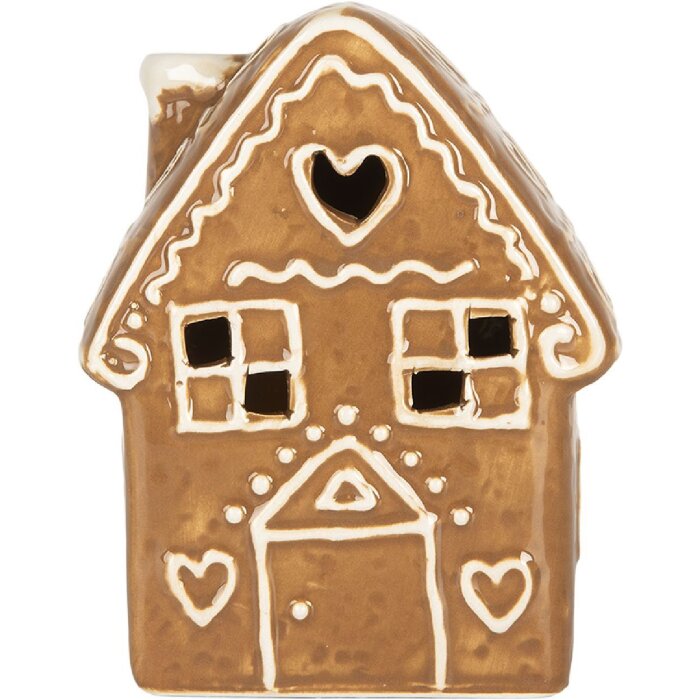 Clayre & Eef 6CE2329 Dekoration Haus mit LED 8x6x11 cm