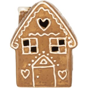 Clayre & Eef 6CE2329 Dekoration Haus mit LED 8x6x11 cm