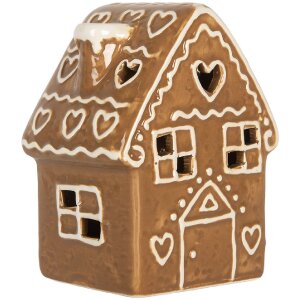 Clayre & Eef 6CE2329 Dekoration Haus mit LED 8x6x11 cm