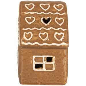 Clayre & Eef 6CE2329 Dekoration Haus mit LED 8x6x11 cm