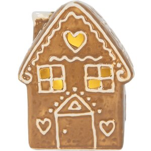 Clayre & Eef 6CE2329 Dekoration Haus mit LED 8x6x11 cm