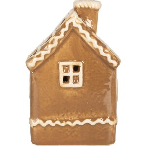 Clayre & Eef 6CE2331 Dekoration Haus mit LED 7x7x11 cm