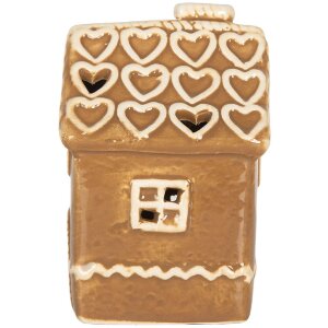 Clayre & Eef 6CE2331 Dekoration Haus mit LED 7x7x11 cm