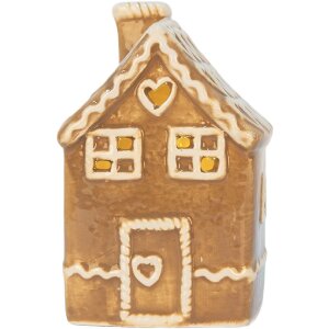 Clayre & Eef 6CE2331 Dekoration Haus mit LED 7x7x11 cm