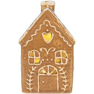 Clayre & Eef 6CE2333 Dekoration Haus mit LED 7x6x12 cm