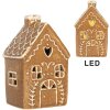 Clayre & Eef 6CE2333 Dekoration Haus mit LED 7x6x12 cm