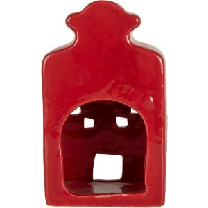 Sticluță de lumânare Clayre & Eef, model Casa, 8x7x13 cm