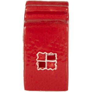 Sticluță de lumânare Clayre & Eef, model Casa, 8x7x13 cm