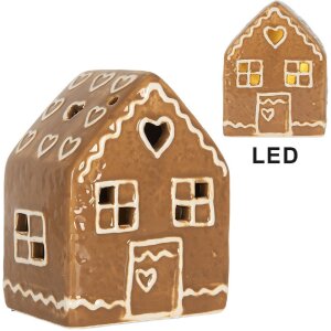 Clayre & Eef Decorațiune Căsuță LED 8x6x10 cm