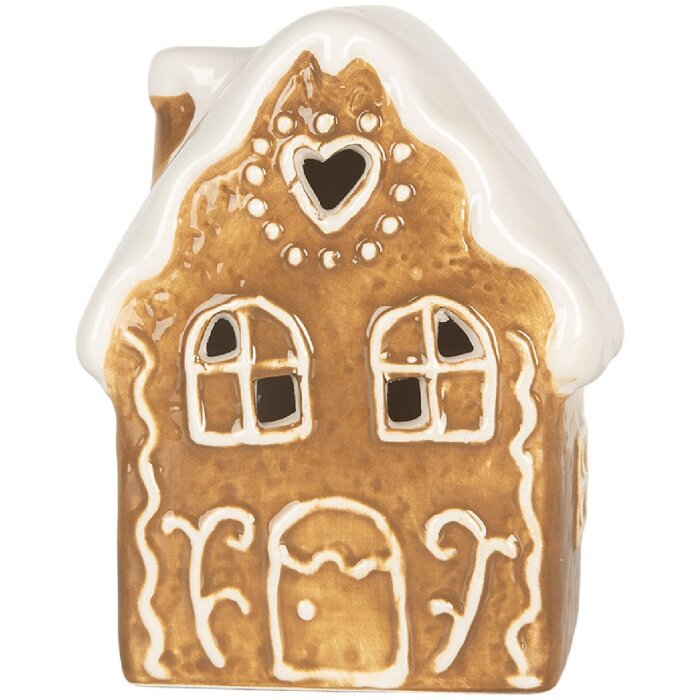 Clayre & Eef 6CE2339 Dekoration Haus mit LED 8x6x11 cm