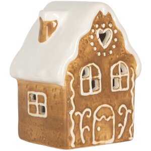 Clayre & Eef 6CE2339 Dekoration Haus mit LED 8x6x11 cm