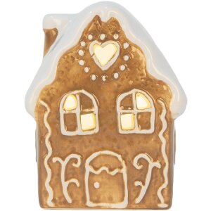 Clayre & Eef 6CE2339 Dekoration Haus mit LED 8x6x11 cm