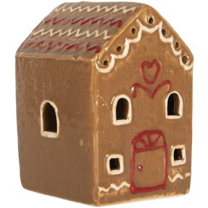 Clayre & Eef 6CE2340 Dekoration Haus mit LED 7x6x9 cm