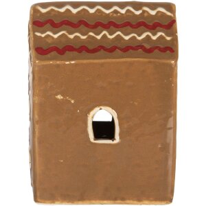 Clayre & Eef 6CE2340 Dekoration Haus mit LED 7x6x9 cm