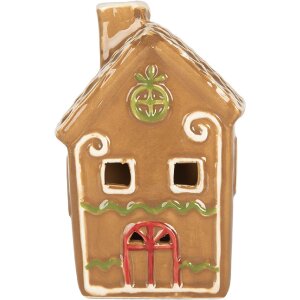 Clayre & Eef 6CE2349 Dekoration Haus mit LED 8x8x12 cm