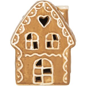 Clayre & Eef 6CE2355 Dekoration Haus mit LED 8x6x11 cm