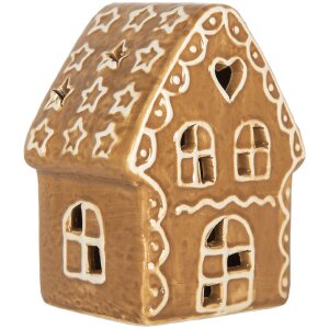 Clayre & Eef 6CE2355 Dekoration Haus mit LED 8x6x11 cm